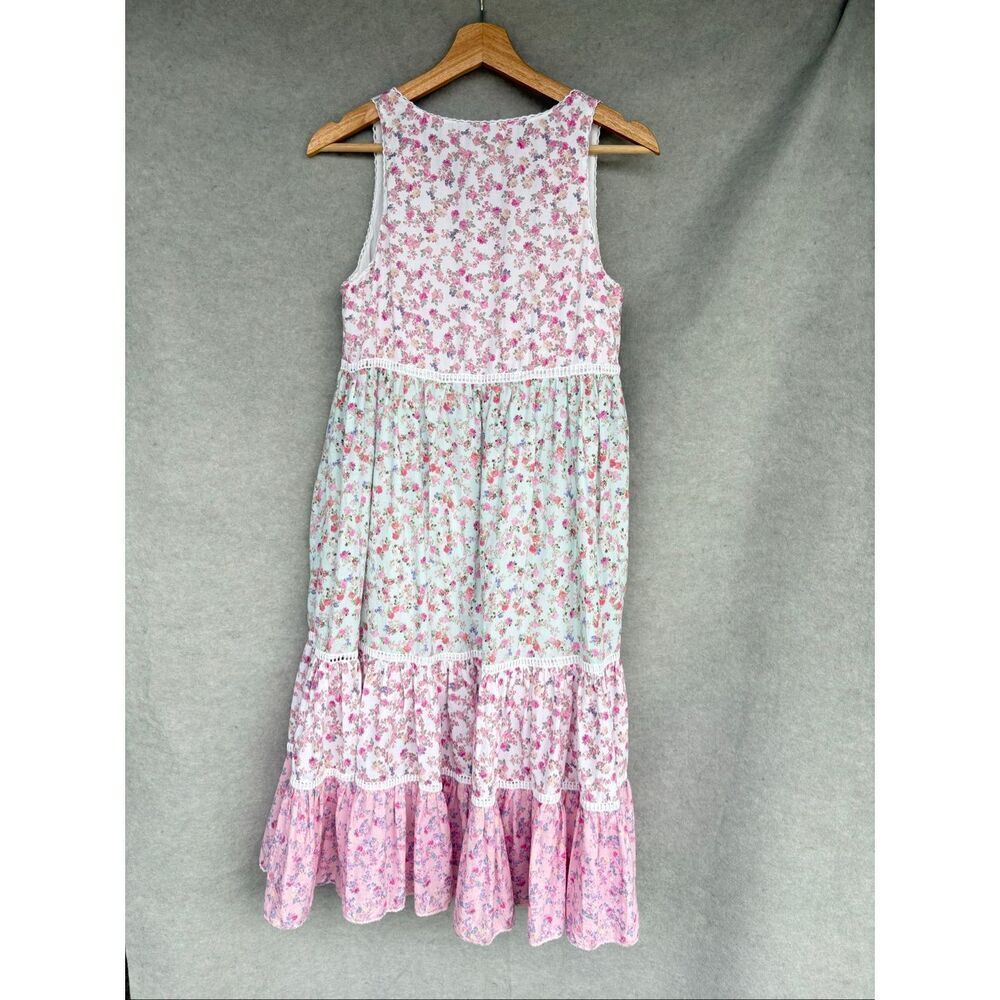 LoveShackFancy x Target Floral Tiered Maxi Dress XS Cottagecore Prairie Romantic - Picture 3 of 8